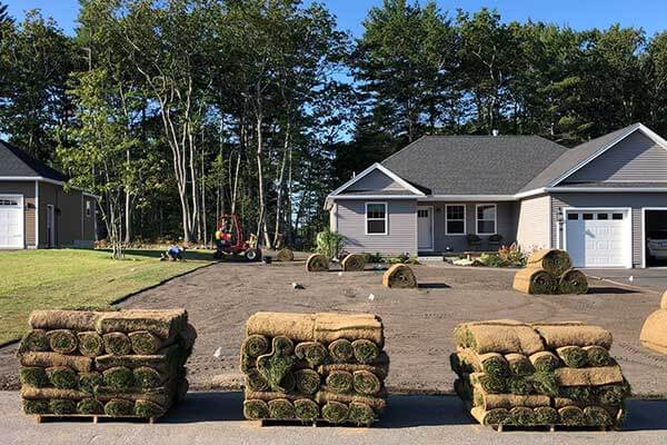 Adding Sod to a Maine lawn